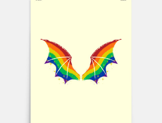 Rainbow Pride Bat Wings