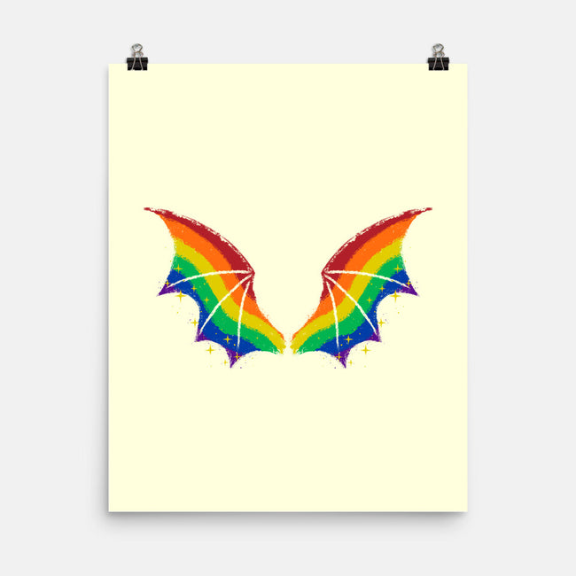 Rainbow Pride Bat Wings-None-Matte-Poster-xMorfina