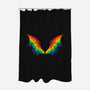 Rainbow Pride Bat Wings-None-Polyester-Shower Curtain-xMorfina
