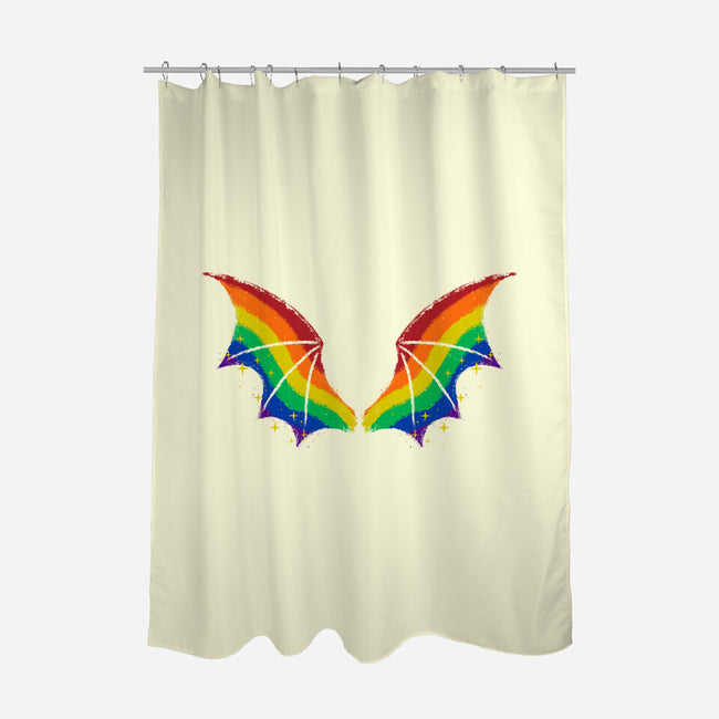 Rainbow Pride Bat Wings-None-Polyester-Shower Curtain-xMorfina