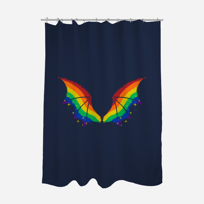 Rainbow Pride Bat Wings-None-Polyester-Shower Curtain-xMorfina
