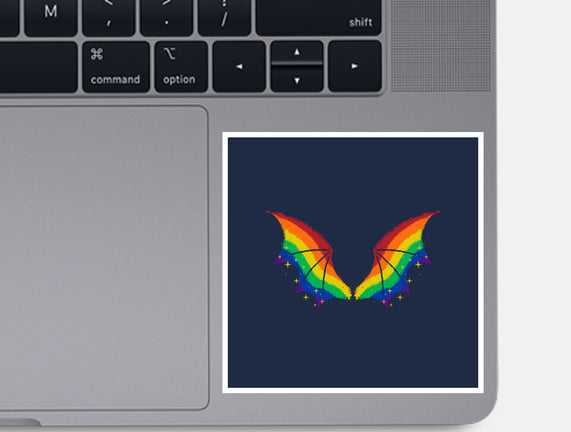 Rainbow Pride Bat Wings