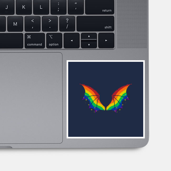 Rainbow Pride Bat Wings-None-Glossy-Sticker-xMorfina