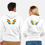 Rainbow Pride Bat Wings-Unisex-Zip-Up-Sweatshirt-xMorfina