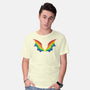 Rainbow Pride Bat Wings-Mens-Basic-Tee-xMorfina