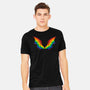 Rainbow Pride Bat Wings-Mens-Heavyweight-Tee-xMorfina