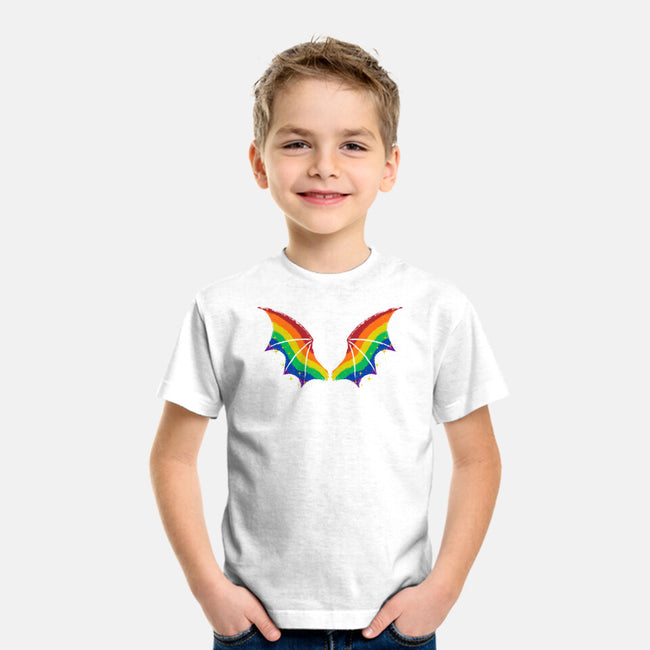 Rainbow Pride Bat Wings-Youth-Basic-Tee-xMorfina