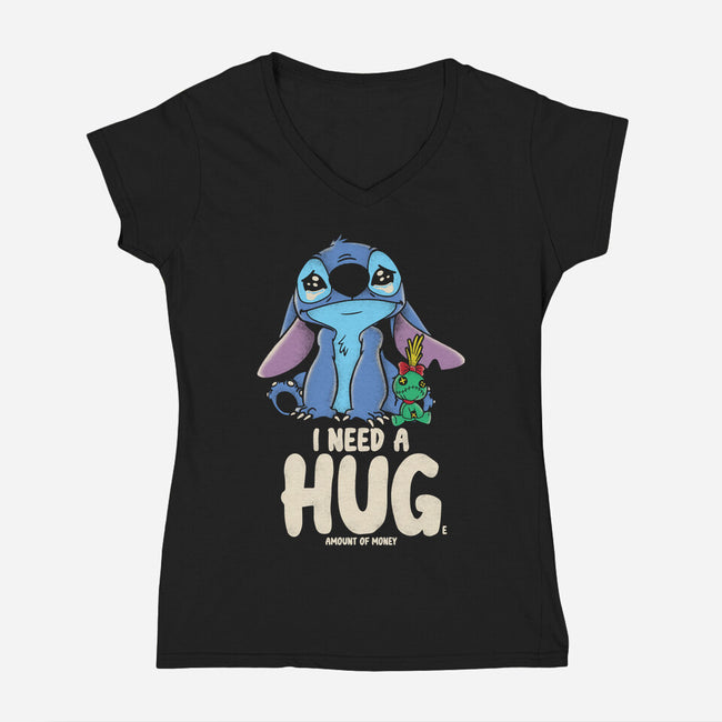 I Need Hug-Womens-V-Neck-Tee-turborat14