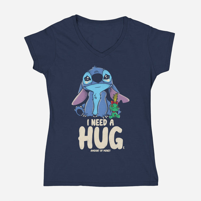 I Need Hug-Womens-V-Neck-Tee-turborat14