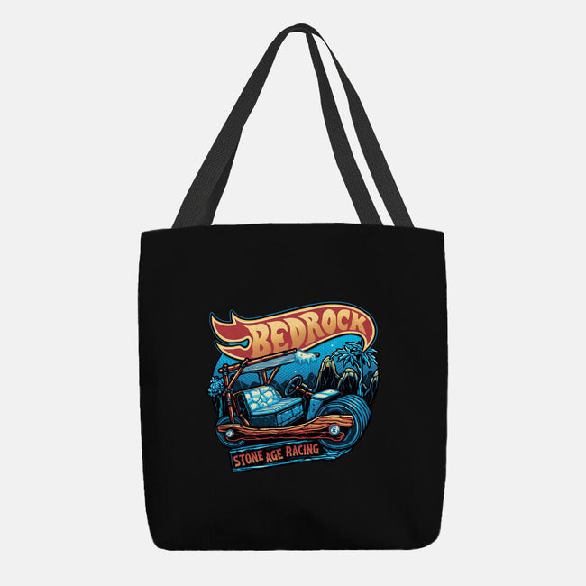 Bedrock Racing-None-Basic Tote-Bag-glitchygorilla