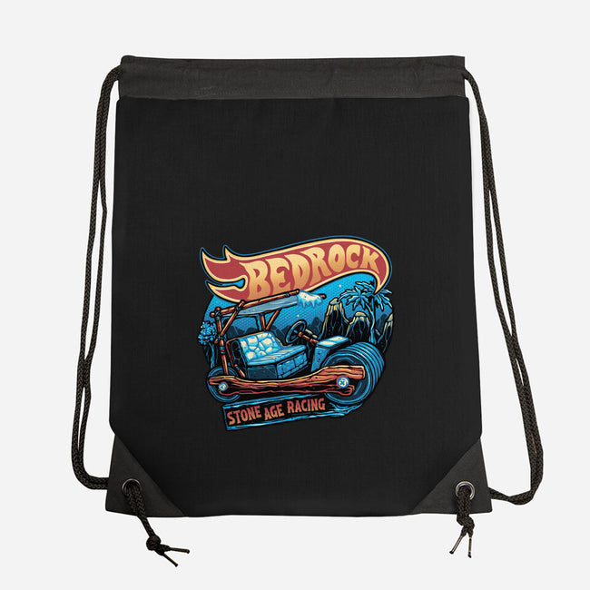 Bedrock Racing-None-Drawstring-Bag-glitchygorilla