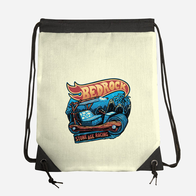 Bedrock Racing-None-Drawstring-Bag-glitchygorilla