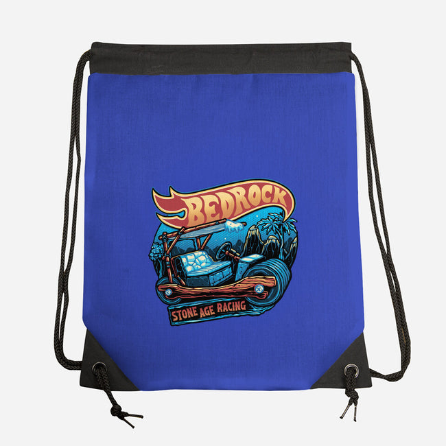 Bedrock Racing-None-Drawstring-Bag-glitchygorilla