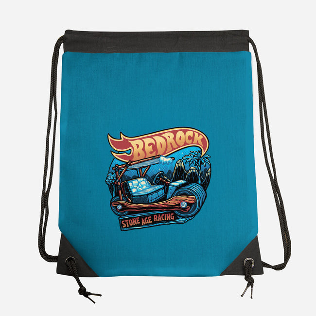 Bedrock Racing-None-Drawstring-Bag-glitchygorilla