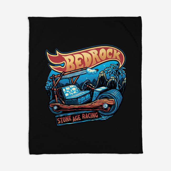 Bedrock Racing-None-Fleece-Blanket-glitchygorilla