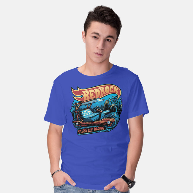 Bedrock Racing-Mens-Basic-Tee-glitchygorilla