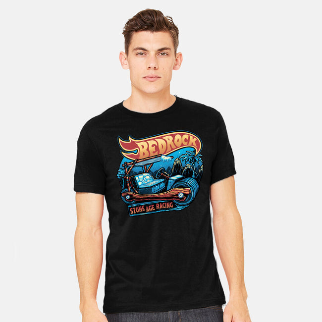 Bedrock Racing-Mens-Heavyweight-Tee-glitchygorilla