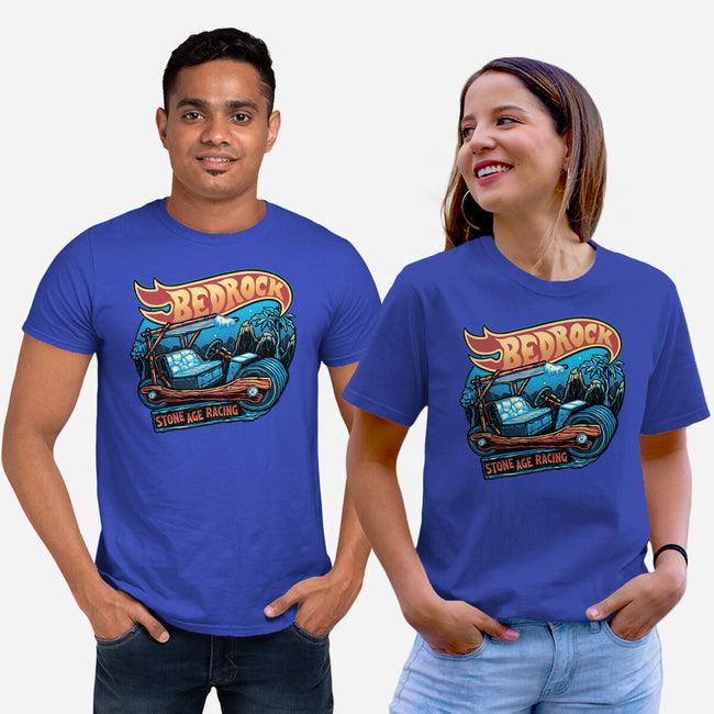 Bedrock Racing-Unisex-Basic-Tee-glitchygorilla