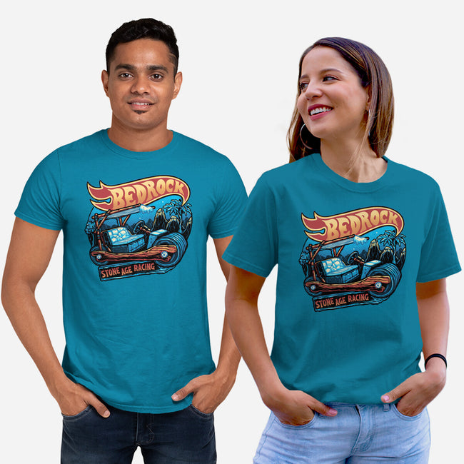 Bedrock Racing-Unisex-Basic-Tee-glitchygorilla