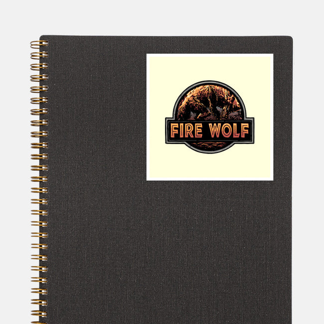 Wrath Of The Fire Wolf-None-Glossy-Sticker-glitchygorilla