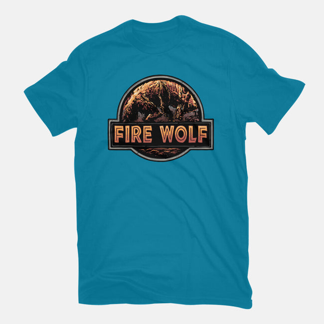 Wrath Of The Fire Wolf-Mens-Basic-Tee-glitchygorilla