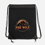 Wrath Of The Fire Wolf-None-Drawstring-Bag-glitchygorilla