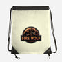 Wrath Of The Fire Wolf-None-Drawstring-Bag-glitchygorilla