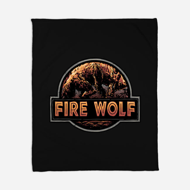 Wrath Of The Fire Wolf-None-Fleece-Blanket-glitchygorilla