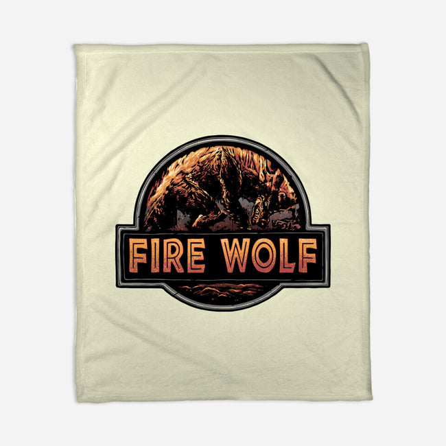 Wrath Of The Fire Wolf-None-Fleece-Blanket-glitchygorilla