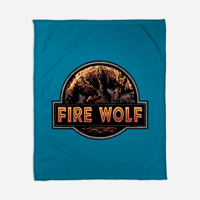 Wrath Of The Fire Wolf-None-Fleece-Blanket-glitchygorilla