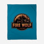 Wrath Of The Fire Wolf-None-Fleece-Blanket-glitchygorilla