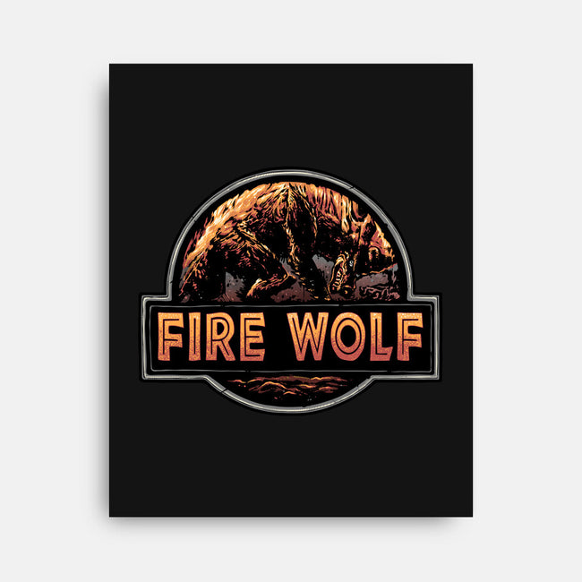 Wrath Of The Fire Wolf-None-Stretched-Canvas-glitchygorilla