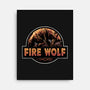 Wrath Of The Fire Wolf-None-Stretched-Canvas-glitchygorilla