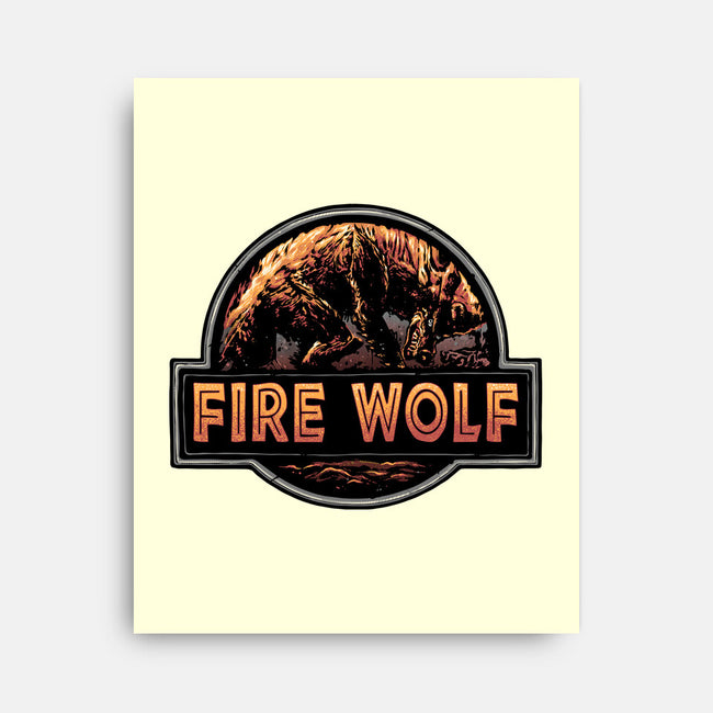 Wrath Of The Fire Wolf-None-Stretched-Canvas-glitchygorilla