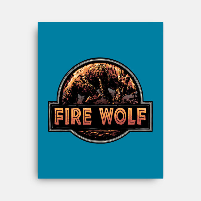 Wrath Of The Fire Wolf-None-Stretched-Canvas-glitchygorilla