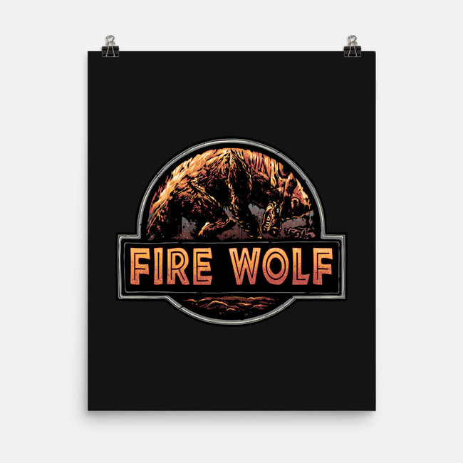 Wrath Of The Fire Wolf-None-Matte-Poster-glitchygorilla