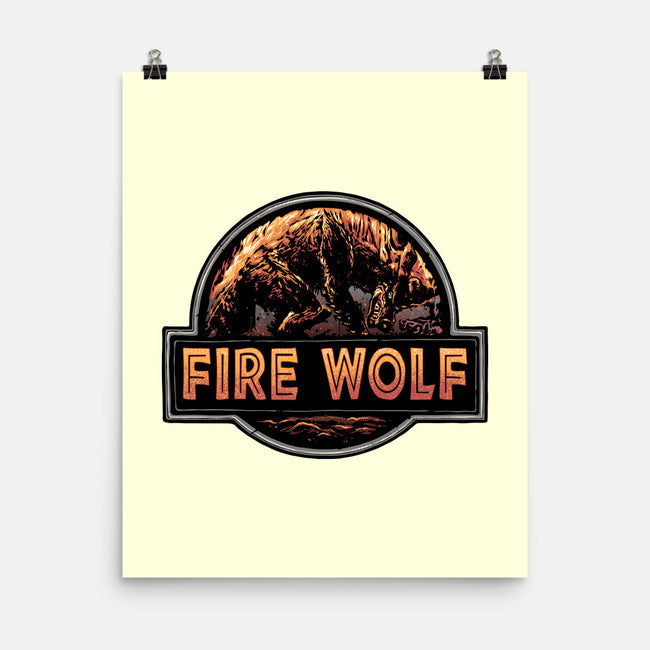 Wrath Of The Fire Wolf-None-Matte-Poster-glitchygorilla