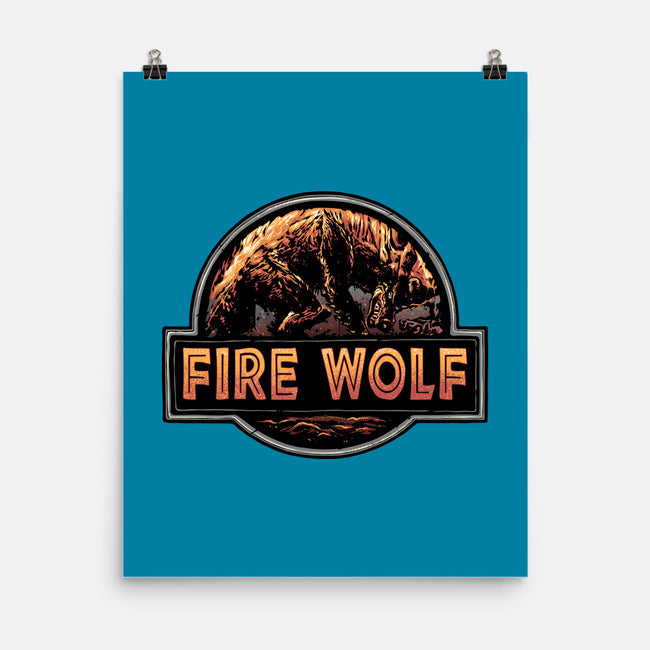 Wrath Of The Fire Wolf-None-Matte-Poster-glitchygorilla