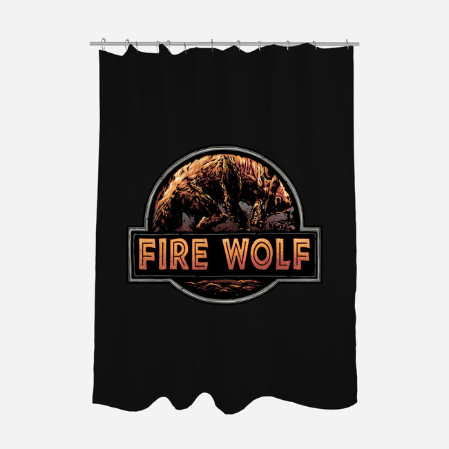 Wrath Of The Fire Wolf-None-Polyester-Shower Curtain-glitchygorilla
