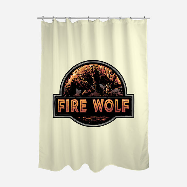 Wrath Of The Fire Wolf-None-Polyester-Shower Curtain-glitchygorilla