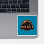 Wrath Of The Fire Wolf-None-Glossy-Sticker-glitchygorilla