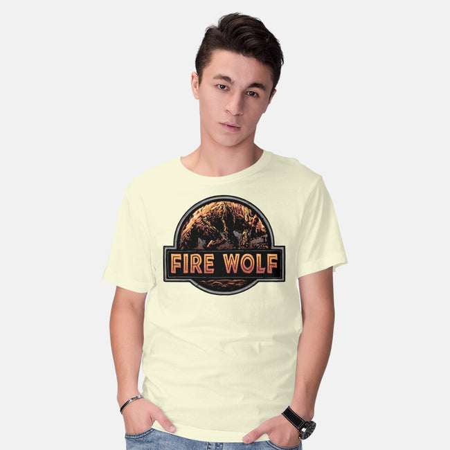 Wrath Of The Fire Wolf-Mens-Basic-Tee-glitchygorilla