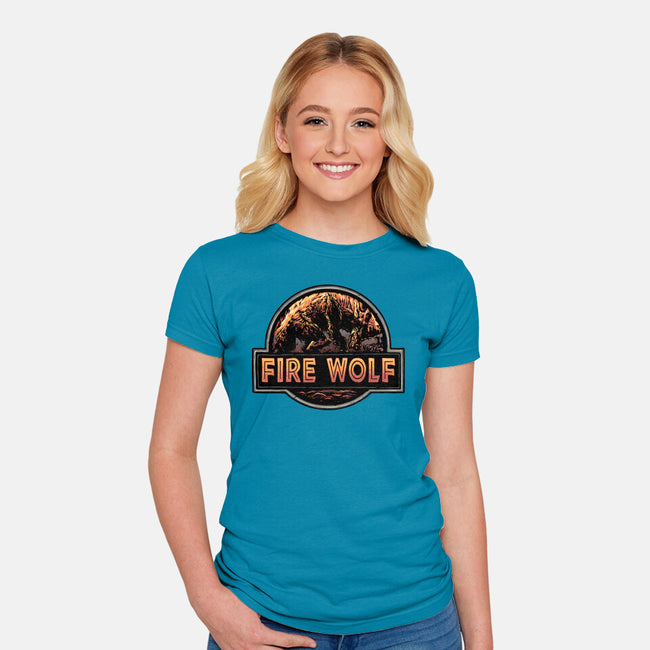 Wrath Of The Fire Wolf-Womens-Fitted-Tee-glitchygorilla