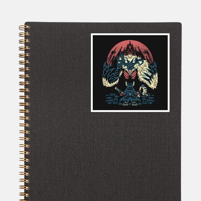 The Hunter And The Beast-None-Glossy-Sticker-Henrique Torres