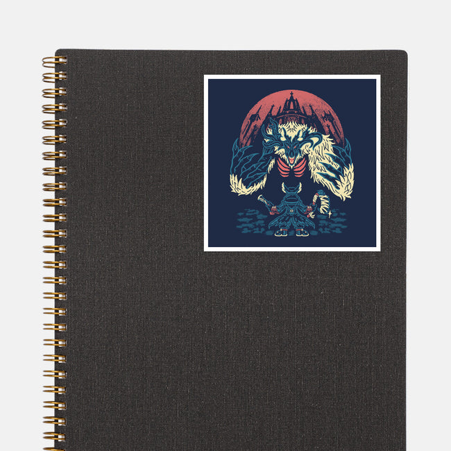 The Hunter And The Beast-None-Glossy-Sticker-Henrique Torres