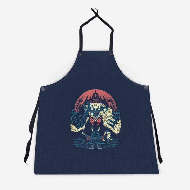 The Hunter And The Beast-Unisex-Kitchen-Apron-Henrique Torres