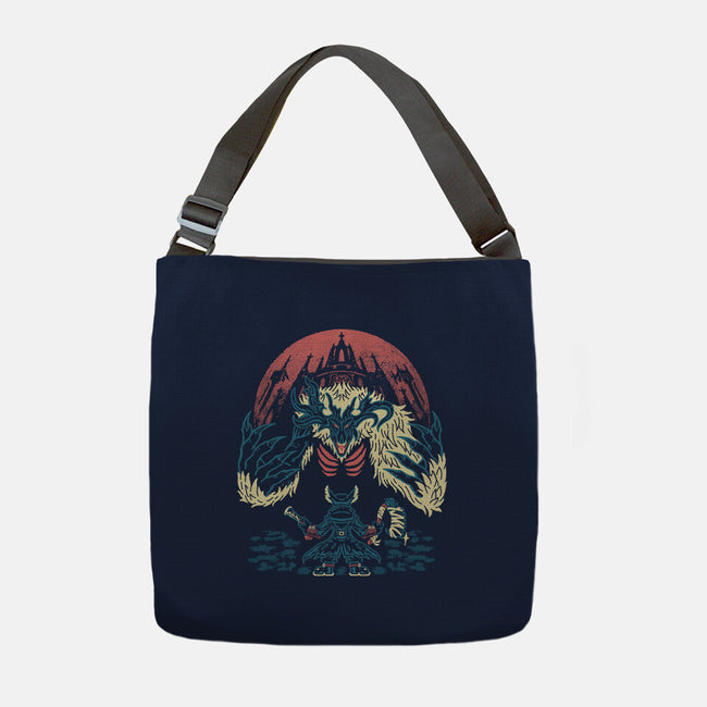 The Hunter And The Beast-None-Adjustable Tote-Bag-Henrique Torres
