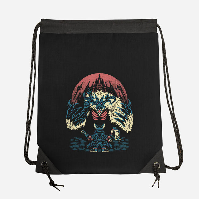 The Hunter And The Beast-None-Drawstring-Bag-Henrique Torres