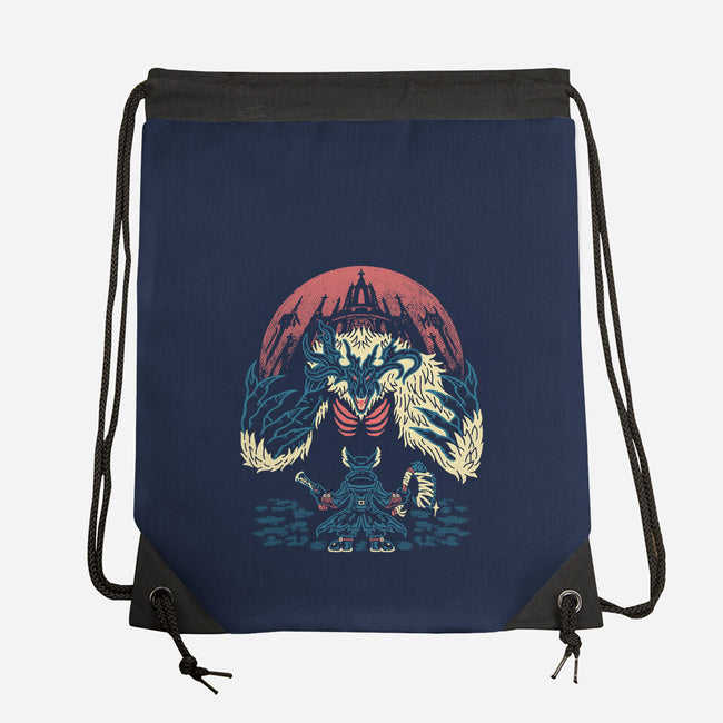 The Hunter And The Beast-None-Drawstring-Bag-Henrique Torres