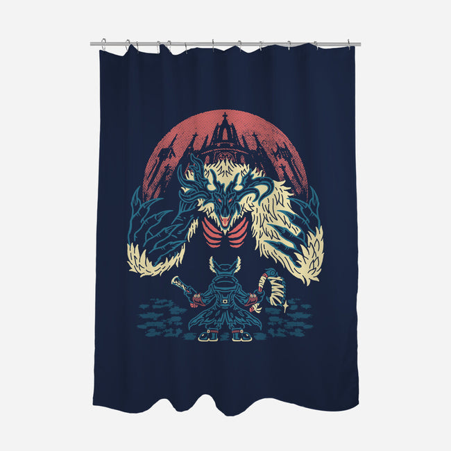The Hunter And The Beast-None-Polyester-Shower Curtain-Henrique Torres